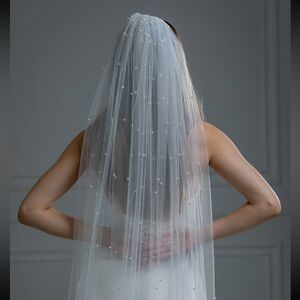 Ivory Pearl embellished wedding veil